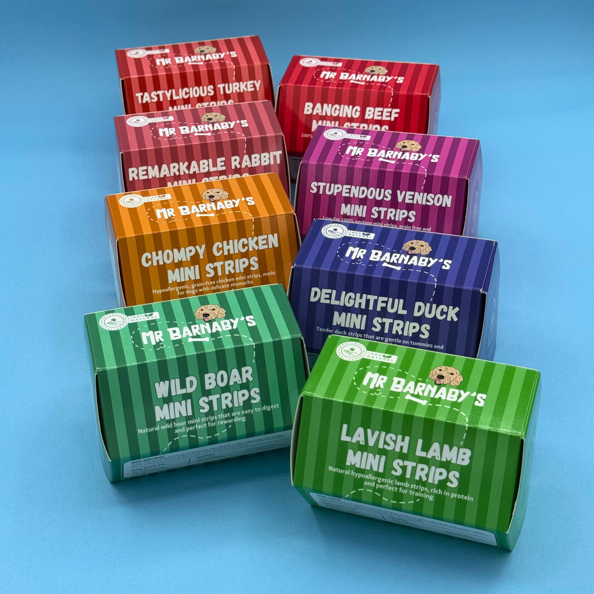Chewmongous Meaty Mini Strips Bundle (8 x 100g)