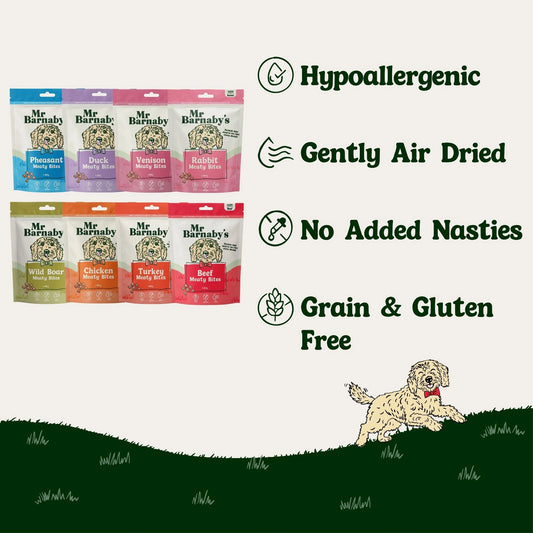 Natural Mixed Meaty Dog Treats – Air-Dried Training Bites