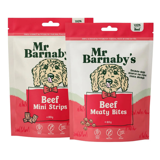 Natural Beef Dog Treats Bundle – Air-Dried Variety Pack