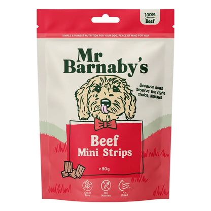 Natural Beef Dog Treats – Air-Dried Mini Strips 80g
