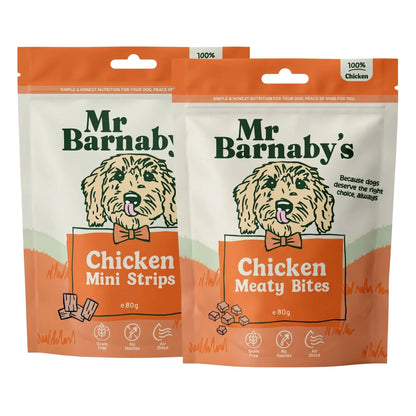 Natural Chicken Dog Treats Bundle – Air-Dried Variety Pack