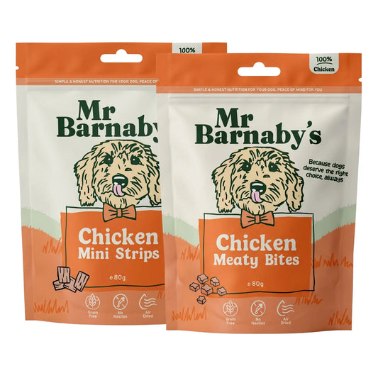 Natural Chicken Dog Treats Bundle – Air-Dried Variety Pack