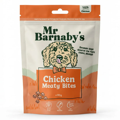 Natural Chicken Dog Treats – Air-Dried Bites 80g