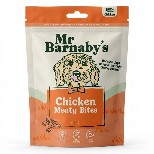 Natural Chicken Dog Treats – Air-Dried Bites 80g