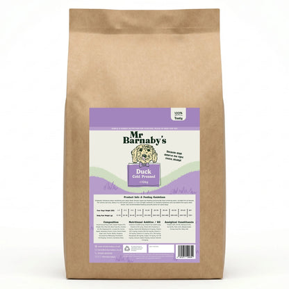 Cold Pressed Duck Dog Food – Natural Grain Free Recipe 3kg, 5kg, 10kg, 12kg