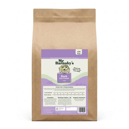 Cold Pressed Duck Dog Food – Natural Grain Free Recipe 3kg, 5kg, 10kg, 12kg