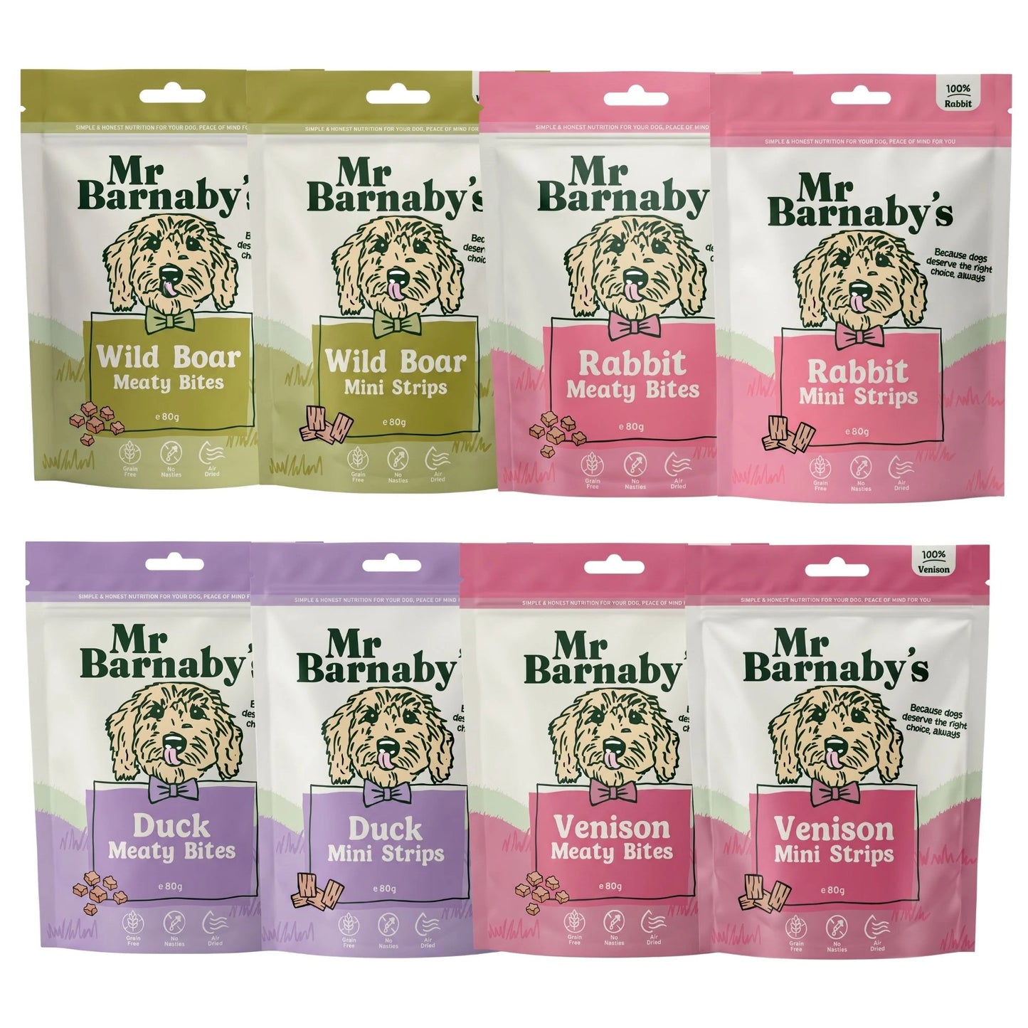 Natural Game Meat Dog Treats – Air-Dried Bites & Mini Strips