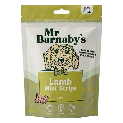 Natural Lamb Dog Treats – Air-Dried Mini Strips 80g
