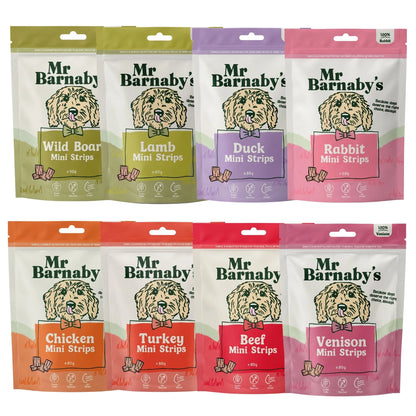 Natural Meaty Mini Strip Dog Treats – Air-Dried Training Strips