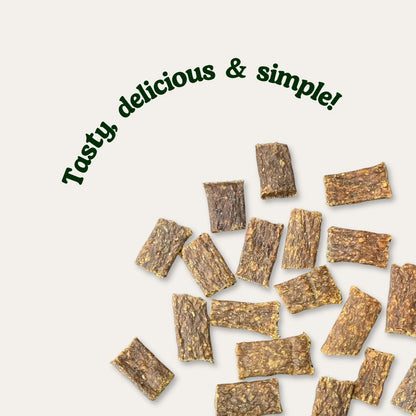 Natural Rabbit Dog Treats – Air-Dried Mini Strips 80g