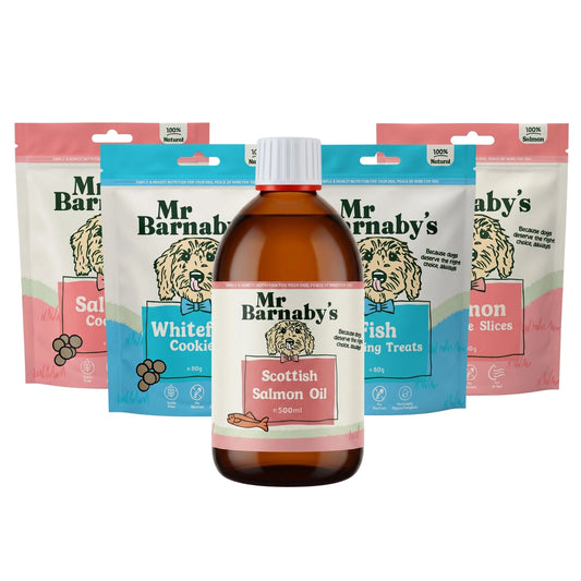 Natural Fish Dog Treats Bundle with Salmon Oil – Grain Free & Hypoallergenic