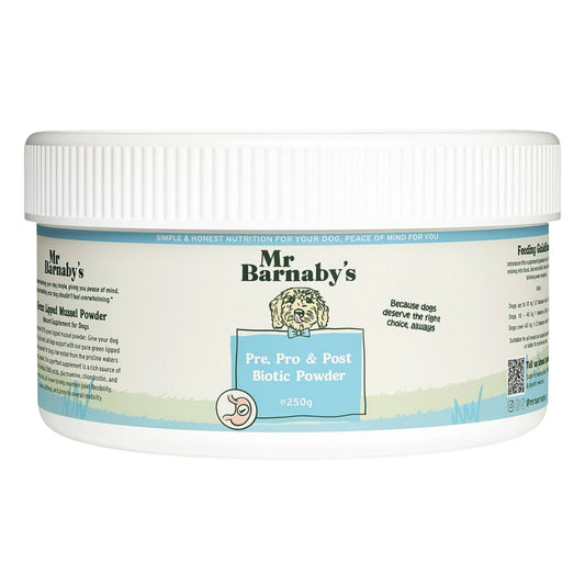 Prebiotic Probiotic Postbiotic Powder for Dogs – Gut Health Supplement 250g