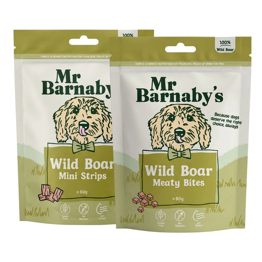 Natural Wild Boar Dog Treats Bundle – Air-Dried Variety Pack