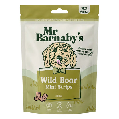 Natural Wild Boar Dog Treats – Air-Dried Mini Strips 80g