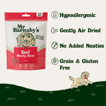 Natural Beef Dog Treats – Air-Dried Bites 80g