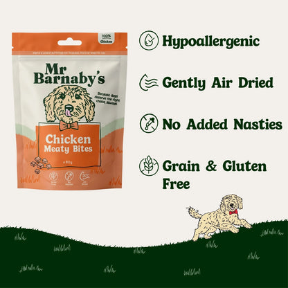 Natural Chicken Dog Treats – Air-Dried Bites 80g