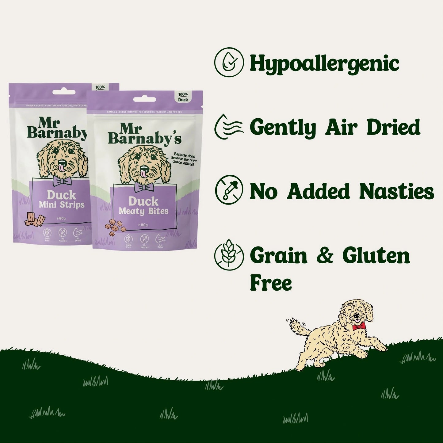 Natural Duck Dog Treats Bundle – Air-Dried Variety Pack