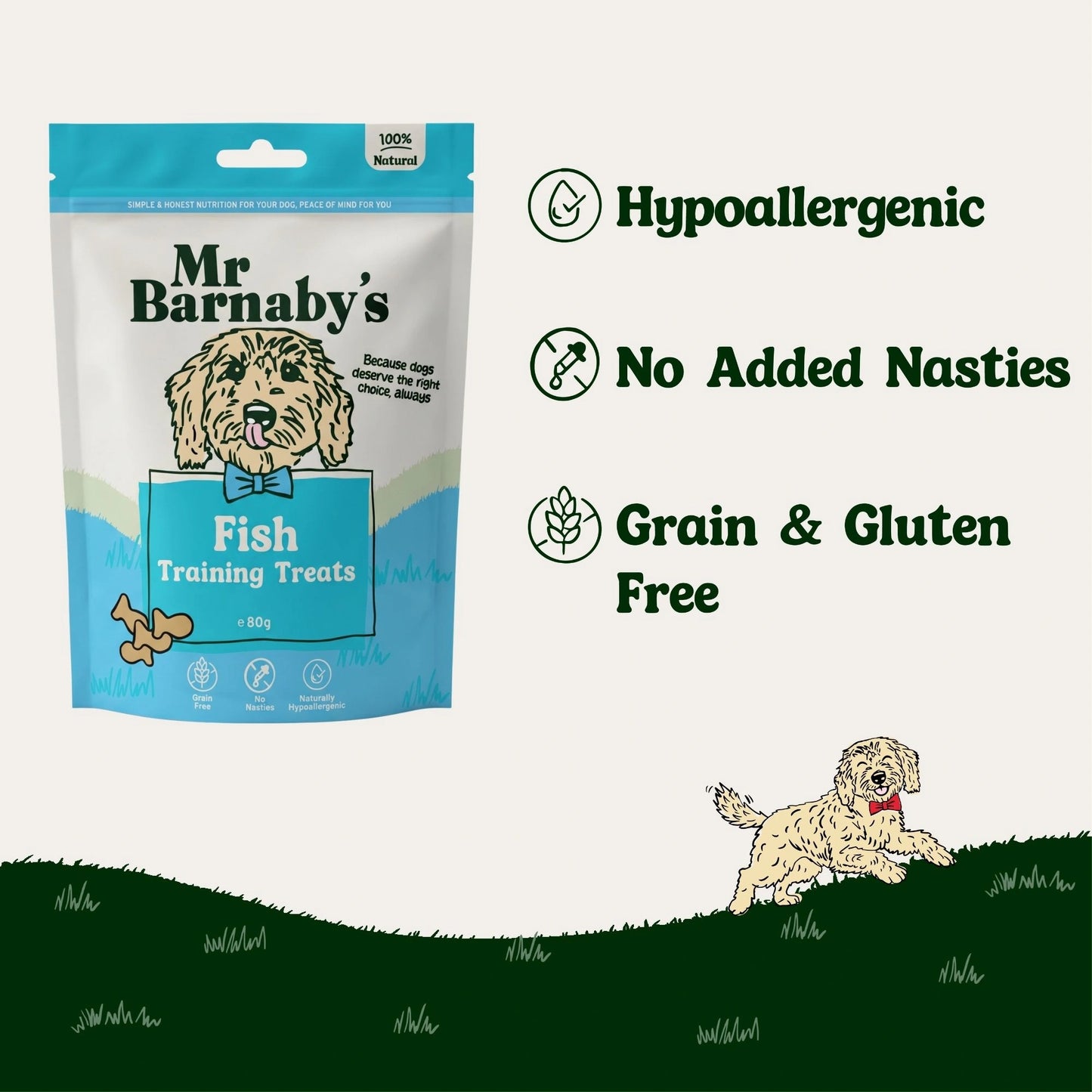 Dog Treats for Skin & Coat – Natural Fish Bundle with Salmon Oil