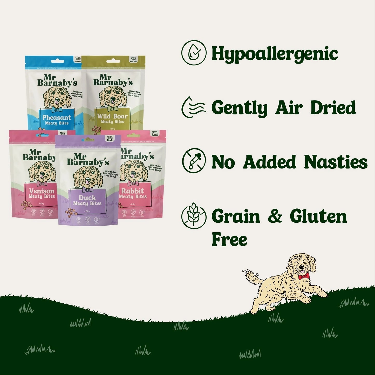 Meaty Dog Training Treats – Natural Air-Dried Bites