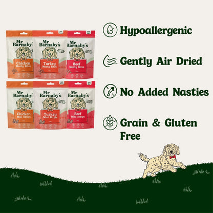 Natural Mixed Meat Dog Treats – Air-Dried Bites & Mini Strips