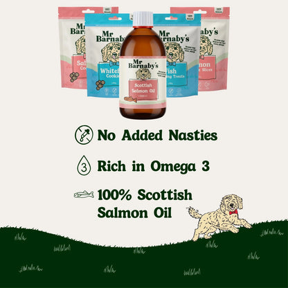 Natural Fish Dog Treats Bundle with Salmon Oil – Grain Free & Hypoallergenic