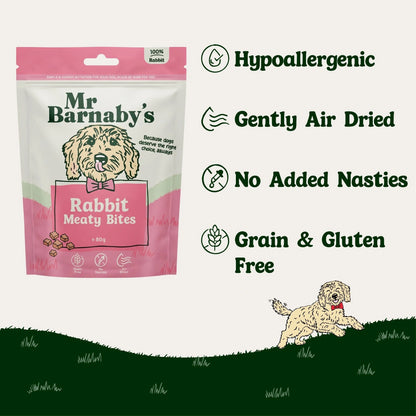 Natural Rabbit Dog Treats – Air-Dried Bites 80g