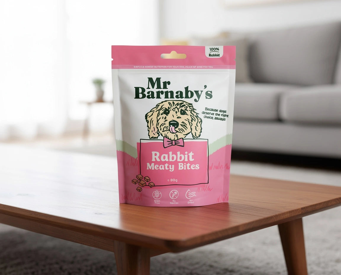 Natural Rabbit Dog Treats – Air-Dried Bites 80g