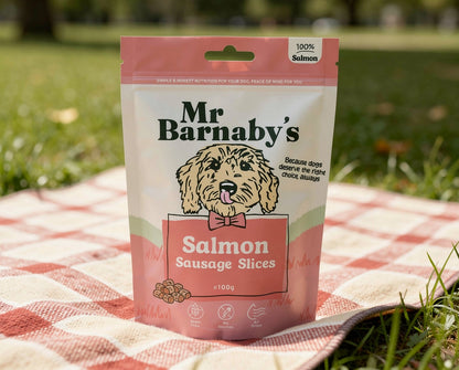 Natural Salmon Dog Treats – Air-Dried Slices 100g