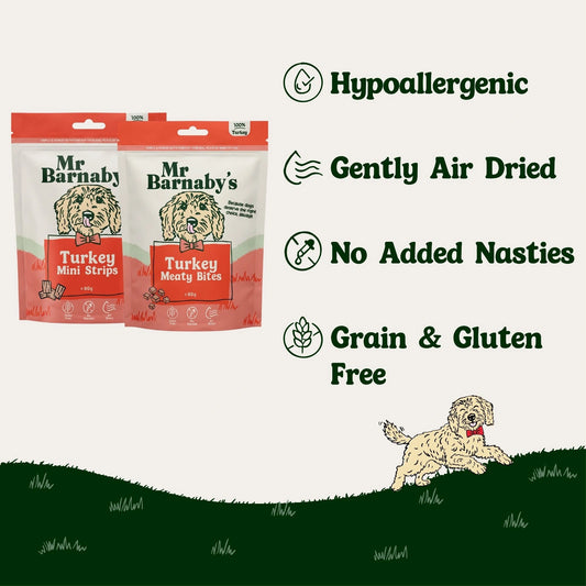 Natural Turkey Dog Treats – Air-Dried Training Rewards