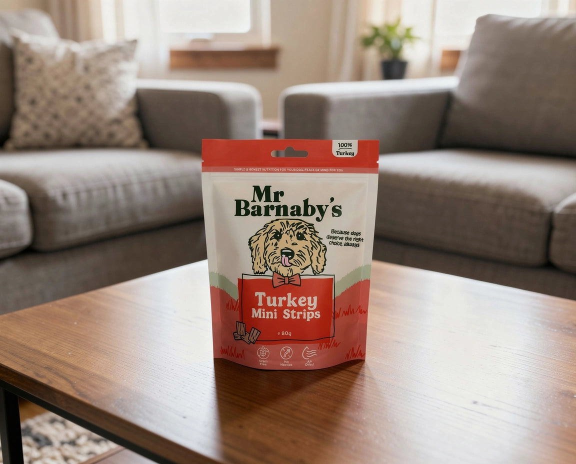 Natural Turkey Dog Treats – Air-Dried Mini Strips 80g