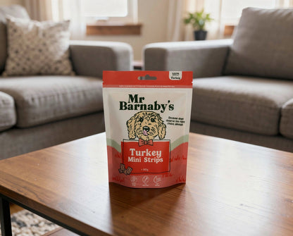 Natural Turkey Dog Treats – Air-Dried Mini Strips 80g