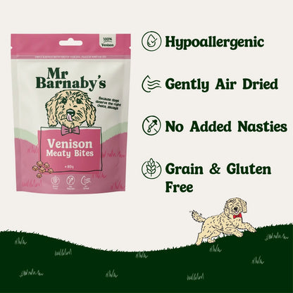 Natural Venison Dog Treats – Air-Dried Training Bites 80g