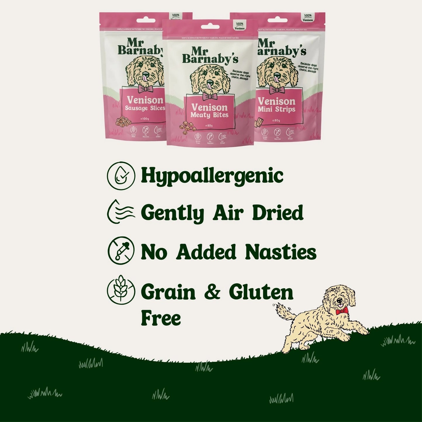 Natural Venison Dog Treats – Air-Dried Training Rewards