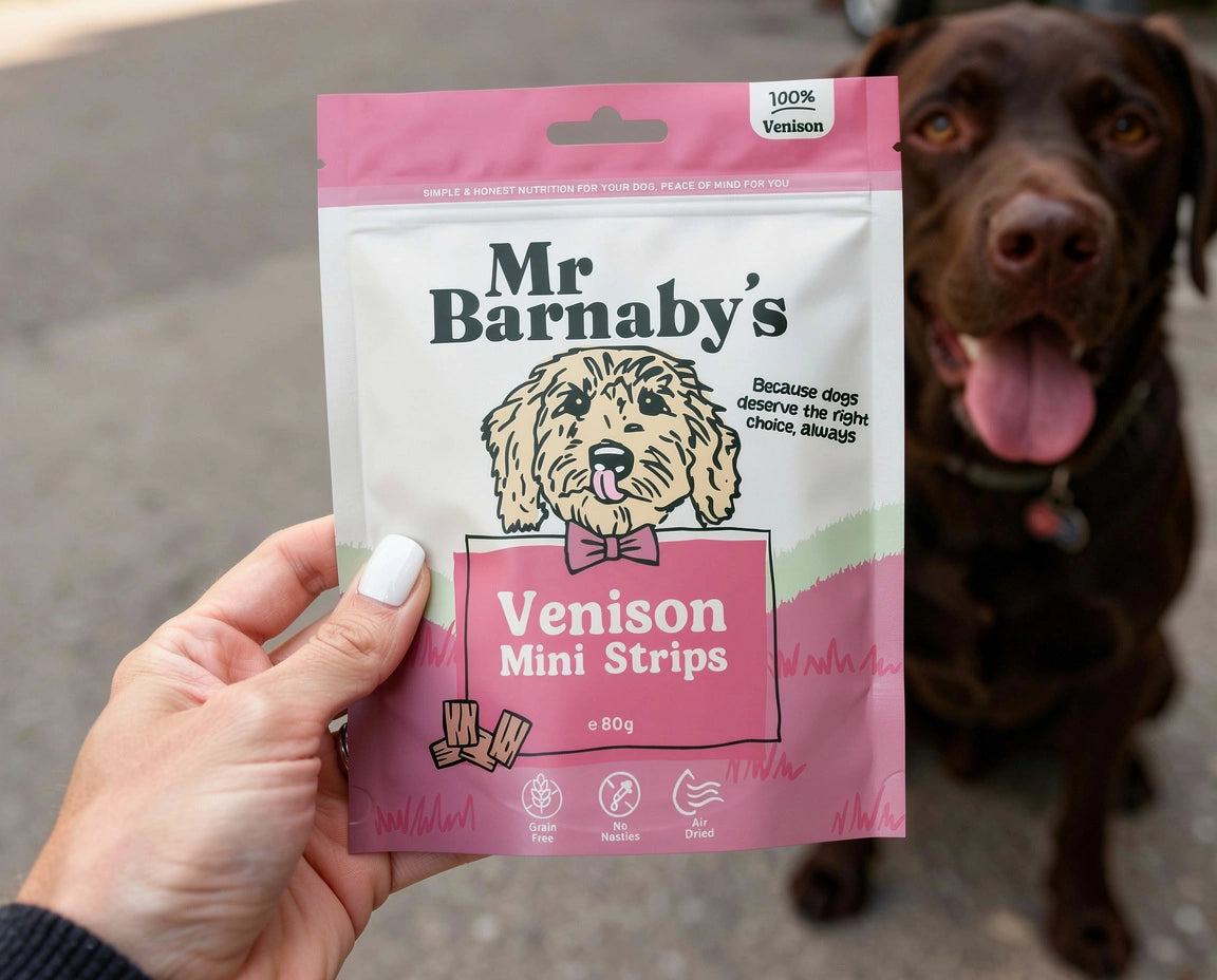 Natural Venison Dog Treats – Air-Dried Mini Strips 80g