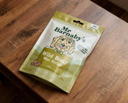 Natural Wild Boar Dog Treats – Air-Dried Mini Strips 80g