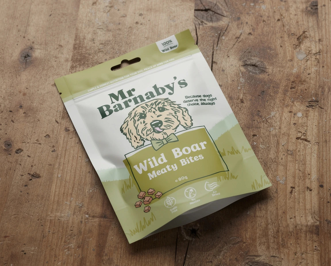 Natural Wild Boar Dog Treats – Air-Dried Training Bites 80g